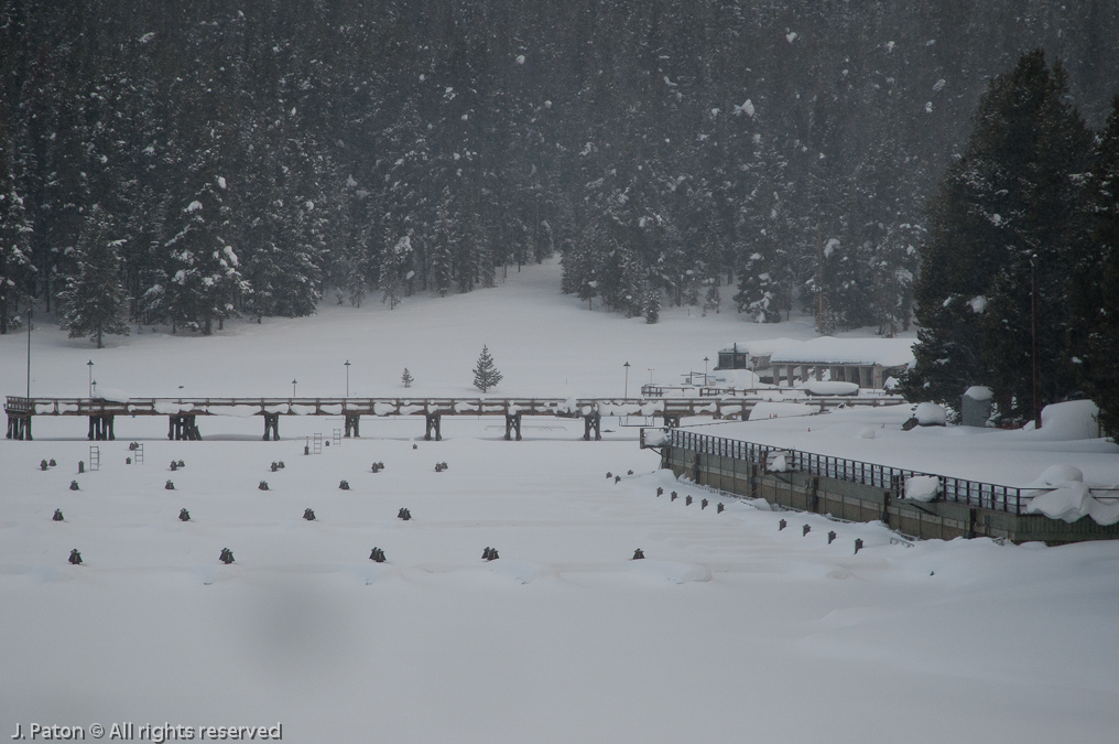 Bay Bridge Area in Winter   Bay Bridge Area, Yellowstone National Park, Wyoming
