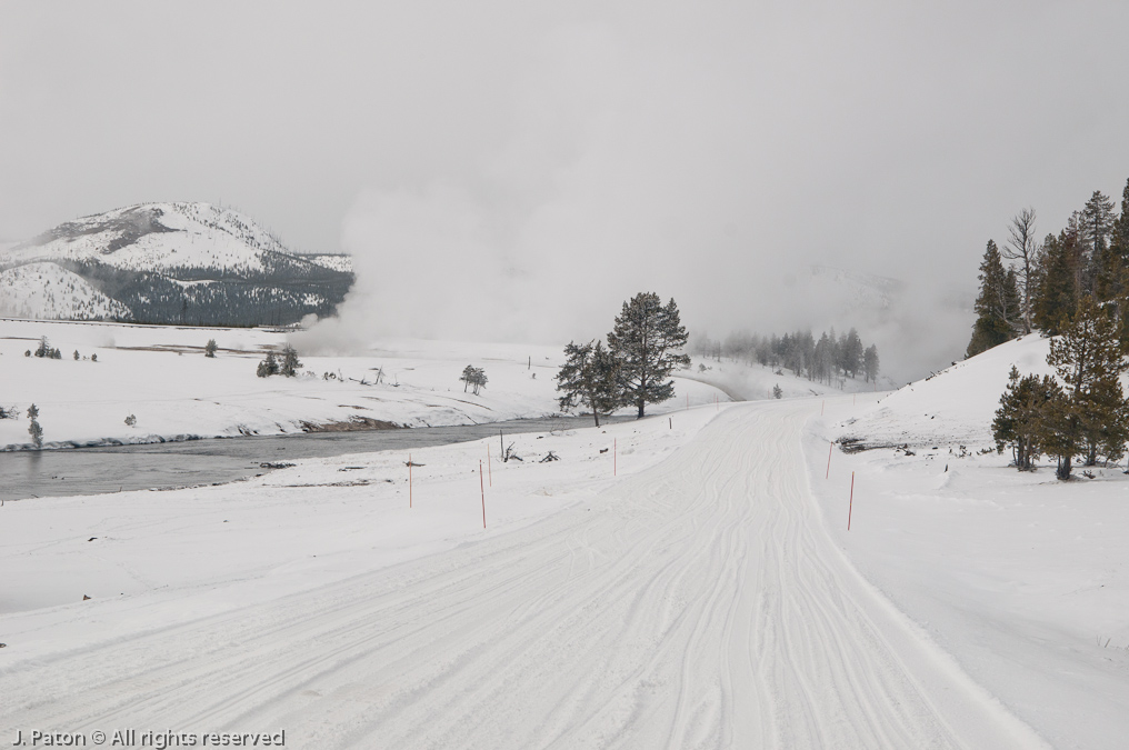 Excelsior Geyser in Winter   Midway Geyser Basin, Yellowstone National Park, Wyoming