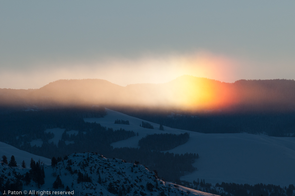 Icy Rainbow Closeup   Lamar Valley, Yellowstone National Park, Wyoming